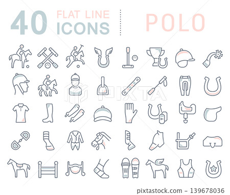 Set Vector Line Icons of Polo 139678036