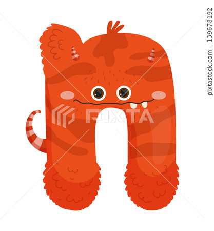 Orange Monster Letter N Orange Monster Letter N 139678192