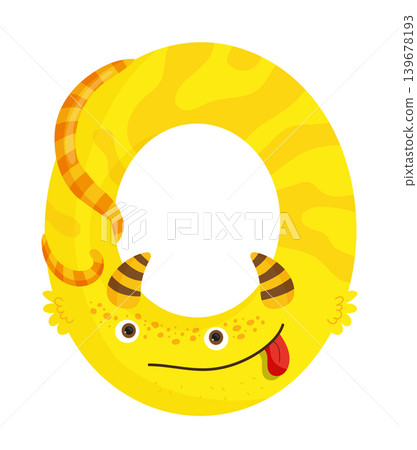 Yellow Monster Letter O Yellow Monster Letter O 139678193