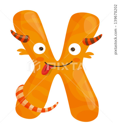 Orange Monster Letter X Orange Monster Letter X 139678202