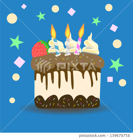 cake cartoon vanila candy sugar happy 139678758