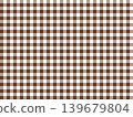 Brown gingham check background, seamless fabric texture 139679804