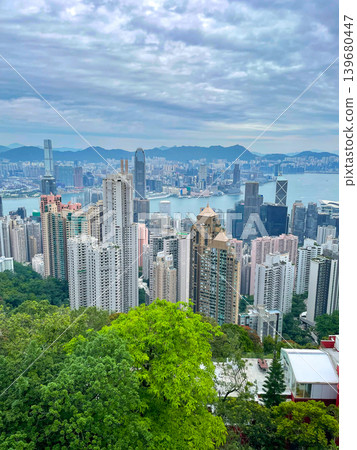 A spectacular view from Victoria Peak in Hong Kong A spectacular view from Victoria Peak in Hong Kong 139680447