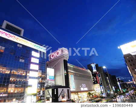 [Kinshicho Station South Exit, Tokyo] Night view of the area in front of the station 139680449