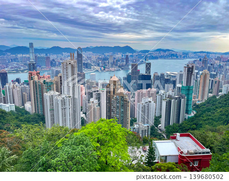A spectacular view from Victoria Peak in Hong Kong A spectacular view from Victoria Peak in Hong Kong 139680502