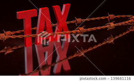 Tax Burden and Financial Barriers 3d render. Tax Burden and Financial Barriers 3d render. 139681116