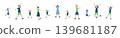 A set of illustrations of people enjoying themselves. 139681187