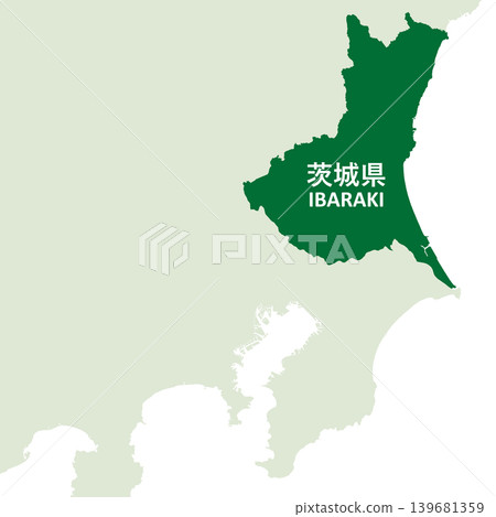 Vector illustration map of Japan: Ibaraki prefecture map Vector illustration map of Japan: Ibaraki prefecture map 139681359