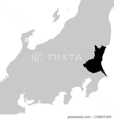 Vector illustration map of Japan: Ibaraki prefecture map Vector illustration map of Japan: Ibaraki prefecture map 139681360