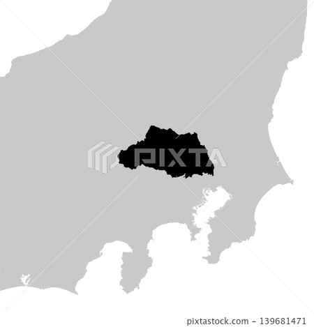 日本向量插圖地圖：埼玉縣地圖 139681471