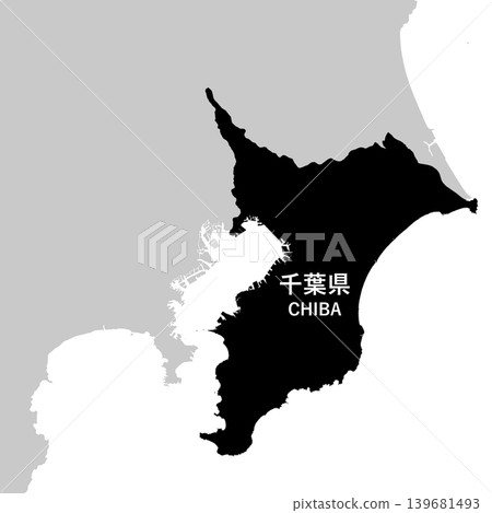 日本向量插圖地圖:千葉縣地圖 日本向量插圖地圖:千葉縣地圖 139681493