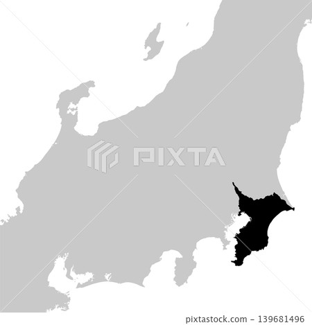 Vector illustration map of Japan: Chiba prefecture map Vector illustration map of Japan: Chiba prefecture map 139681496
