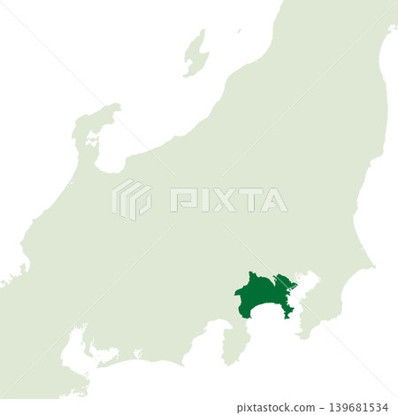 日本向量插圖地圖:神奈川縣地圖 日本向量插圖地圖:神奈川縣地圖 139681534