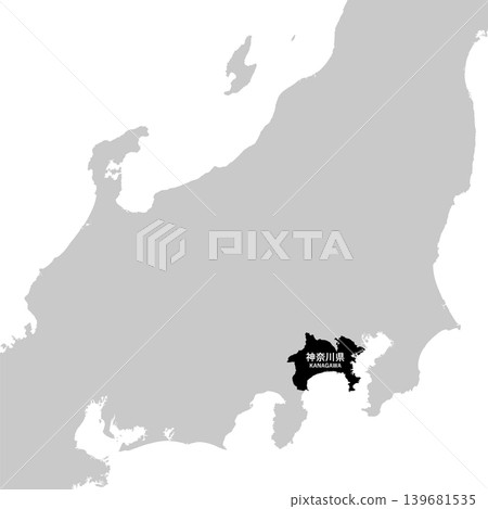 Vector illustration map of Japan: Kanagawa prefecture map Vector illustration map of Japan: Kanagawa prefecture map 139681535