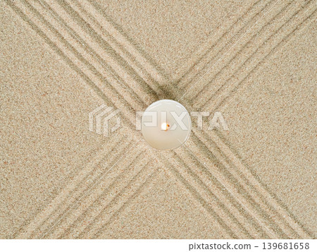 Zen Garden Sand Background Japanese Balance Meditation Relax Buddhism Spirituality, Pattern Line Wave Mandala Mockup Spa Vacation Yoga Lifestyle Natural Desert Summer, Texture Desert,Aroma Therapy. Zen Garden Sand Background Japanese Balance Meditation Relax Buddhism Spirituality, Pattern Line Wave Mandala Mockup Spa Vacation Yoga Lifestyle Natural Desert Summer, Texture Desert,Aroma Therapy. 139681658