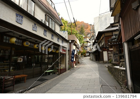 秋季澀溫泉的溫泉小鎮風光（長野縣山之內町） 139681794