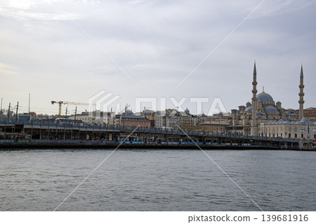 96041 Istanbul, Turkey: Galata Bridge from a Bosphorus Strait cruise ship 139681916