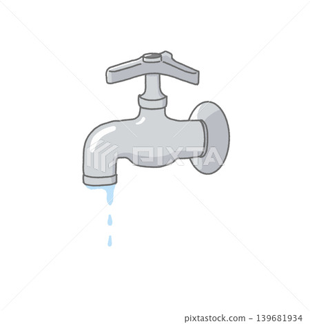 水龍頭滴水示意圖；漏水；水患 139681934