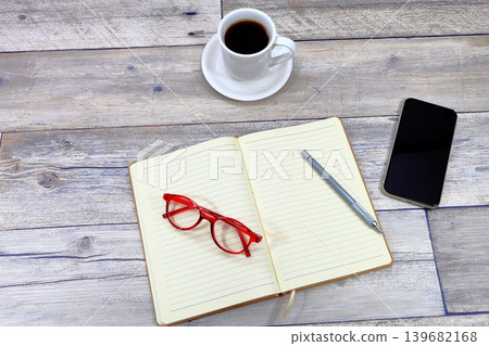 Workspace with coffee, copy space Workspace with coffee, copy space 139682168