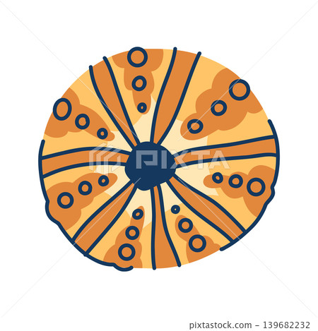 A spherical sea coral with a decorative pattern on the surface, providing habitat for marine organisms. A spherical sea coral with a decorative pattern on the surface, providing habitat for marine organisms. 139682232