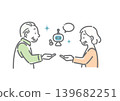 人工智慧賦能的老年男女：簡潔時尚的線條藝術插畫 139682251