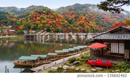 A peaceful collection of Japanese autumn landscapes featuring colorful maple trees, traditional temples, bamboo forests, and serene garden paths. These images capture the calm beauty of nature, warm A peaceful collection of Japanese autumn landscapes featuring colorful maple trees, traditional temples, bamboo forests, and serene garden paths. These images capture the calm beauty of nature, warm 139682462