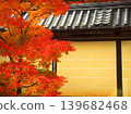 A peaceful collection of Japanese autumn landscapes featuring colorful maple trees, traditional temples, bamboo forests, and serene garden paths. These images capture the calm beauty of nature, warm 139682468