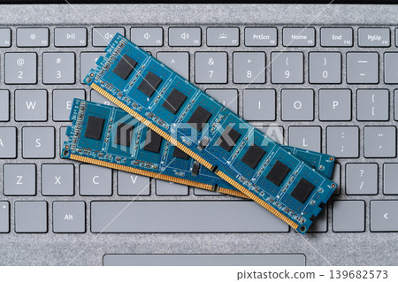 Memory located on top of the keyboard (technology image) Memory located on top of the keyboard (technology image) 139682573