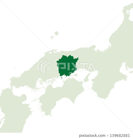 Vector illustration map material for Japan: Okayama Prefecture map Vector illustration map material for Japan: Okayama Prefecture map 139682881