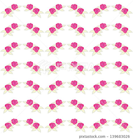 粉紅玫瑰桌布插圖 139683026