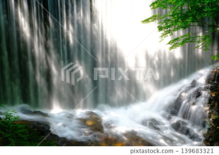A valley landscape filled with negative ions A valley landscape filled with negative ions 139683321