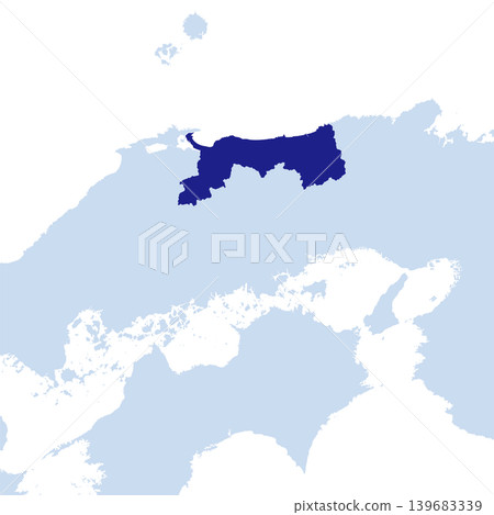 Vector illustration map material for Japan: Tottori Prefecture map 139683339