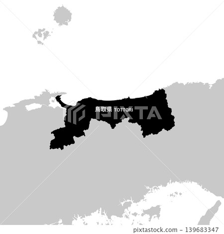日本鳥取縣地圖向量插圖素材 日本鳥取縣地圖向量插圖素材 139683347
