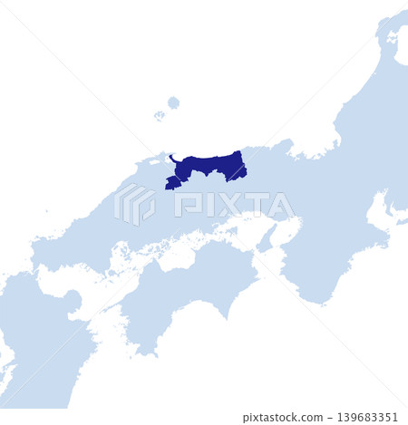 日本鳥取縣地圖向量插圖素材 139683351