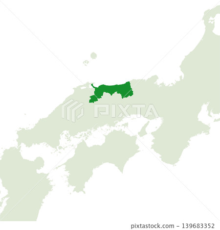 日本鳥取縣地圖向量插圖素材 139683352