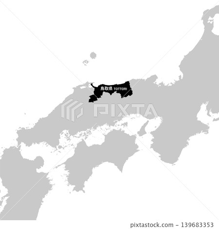 日本鳥取縣地圖向量插圖素材 日本鳥取縣地圖向量插圖素材 139683353