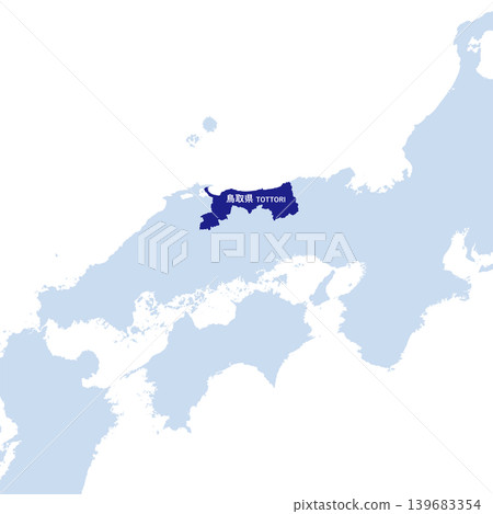 日本鳥取縣地圖向量插圖素材 日本鳥取縣地圖向量插圖素材 139683354