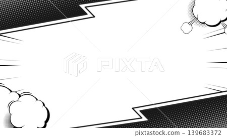 漫畫風格的透明背景邊框 漫畫風格的透明背景邊框 139683372