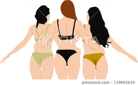 Illustration of a woman wearing a swimsuit Illustration of a woman wearing a swimsuit 139683639