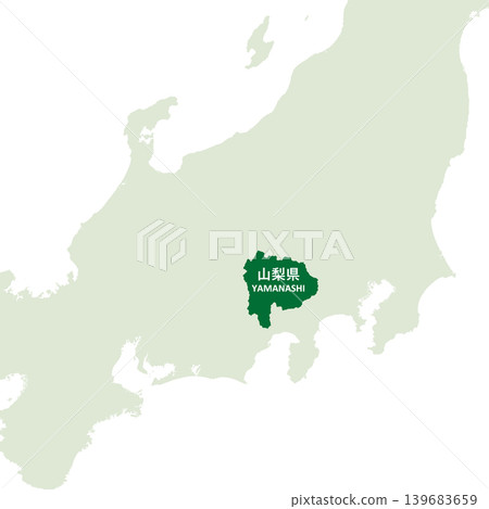 日本向量插圖地圖:山梨縣地圖 日本向量插圖地圖:山梨縣地圖 139683659