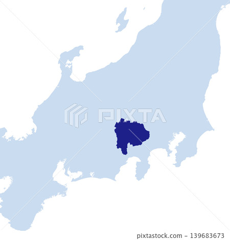 日本向量插圖地圖：山梨縣地圖 139683673