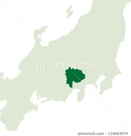 日本向量插圖地圖:山梨縣地圖 日本向量插圖地圖:山梨縣地圖 139683674