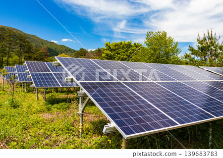 Solar power plant in nature Solar power plant in nature 139683783