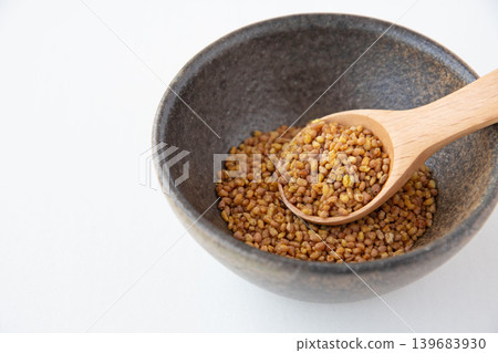 Close-up of buckwheat grains Close-up of buckwheat grains 139683930