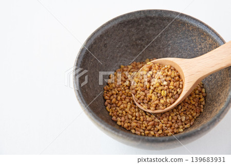 Close-up of buckwheat grains Close-up of buckwheat grains 139683931