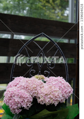 Hydrangea on the window side Hydrangea on the window side 139684028