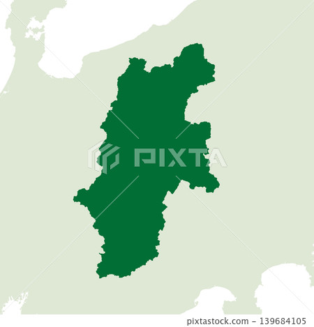 Vector illustration map material for Japan: Nagano Prefecture map Vector illustration map material for Japan: Nagano Prefecture map 139684105
