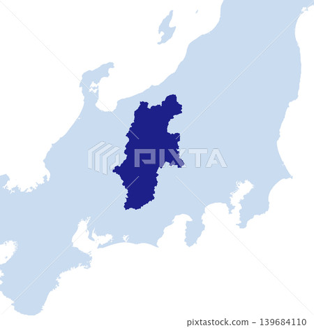 日本長野縣地圖向量插圖素材 日本長野縣地圖向量插圖素材 139684110
