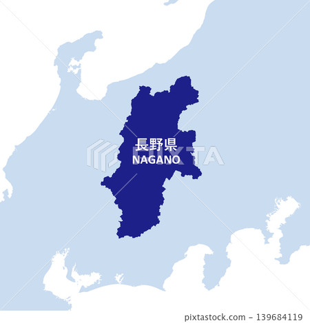 Vector illustration map material for Japan: Nagano Prefecture map Vector illustration map material for Japan: Nagano Prefecture map 139684119