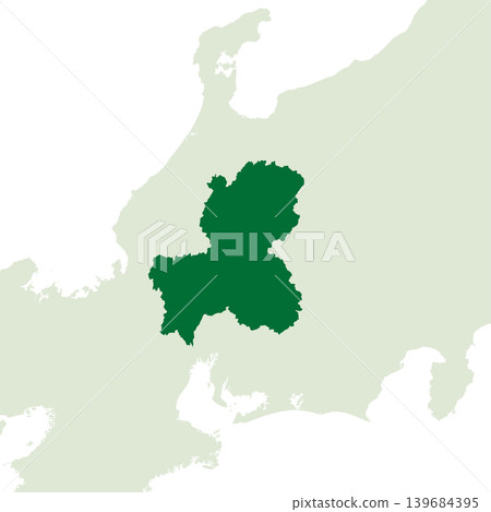 日本向量插圖地圖素材:岐阜縣地圖 日本向量插圖地圖素材:岐阜縣地圖 139684395